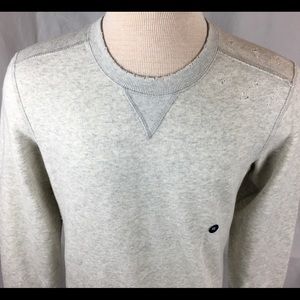 Abercrombie and Fitch Distressed Grey Sweater Mens